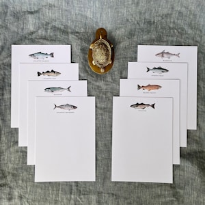 Verschiedene Fisch Grußkarten