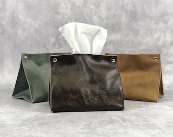 Creative Leather Tissue Box - Tissue Box Cover/ Tissue Box/Vintage Tissue Box Cover/Unique Tissue Box/Eco-leather Tissue Holder