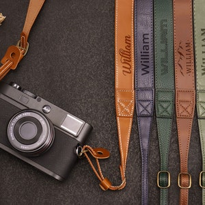 Personalized Camera Strap for Gifts - PU Leather Camera Strap, Custom Strap for Photographers, Engraved Camera Strap, DSLR Cameras