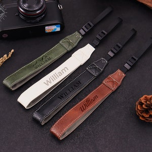 Custom Camera Wrist Strap - Camera Strap, Imitation Leather Wrist Strap, Custom Strap for Photographers,  Custom Name Camera Strap