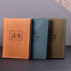 Personalisierte Leder Passport Cover für Männer - Benutzerdefinierte Passhalter, Passport Brieftasche, Monogramm Passport, Vollnarbenleder, Reisegeschenk