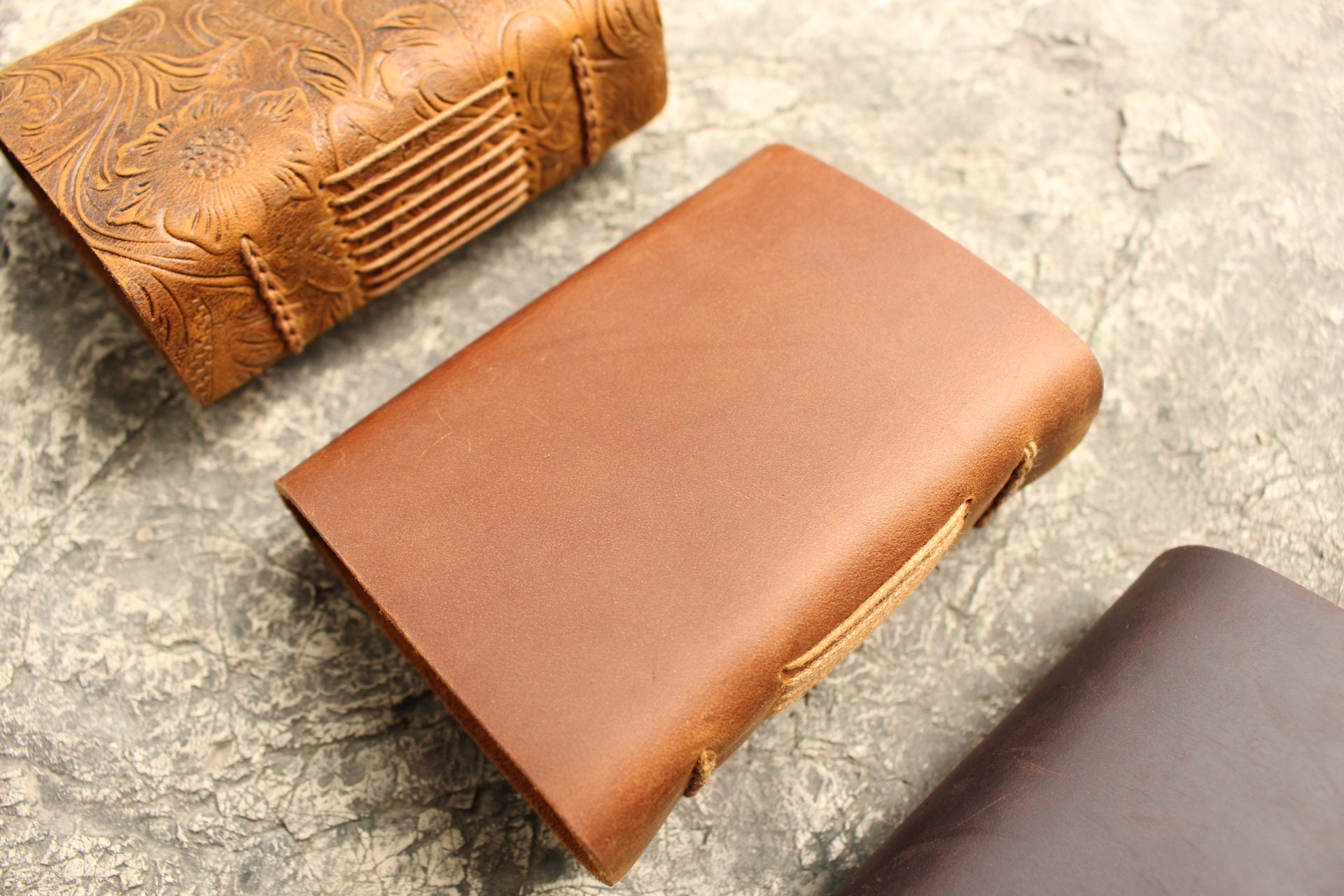 Personalized leather notebook leather notebook full grain | Etsy