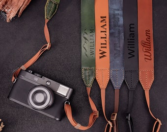 Personalized Camera Strap - Leather Camera Strap, Engraved Camera Strap, Custom Strap for Photographers, Dslr Camera Strap