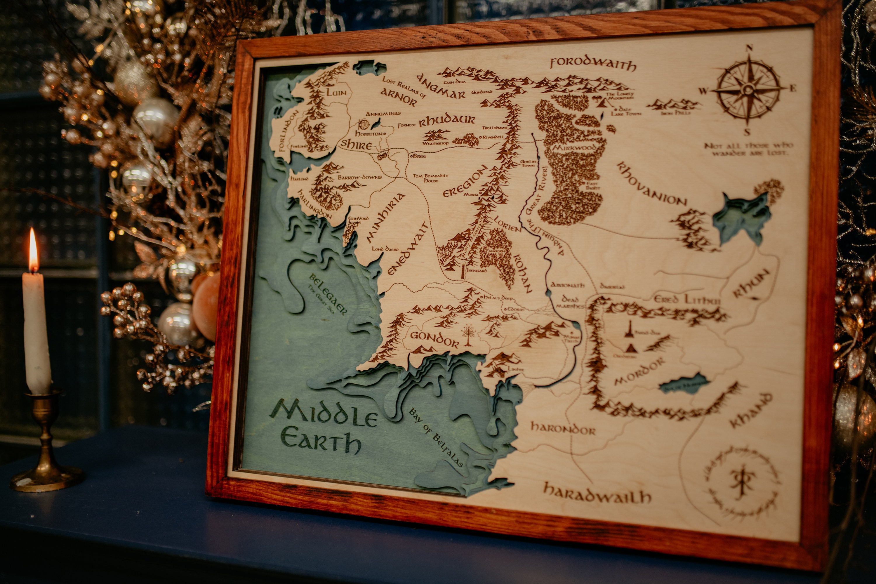 3D MIDDLE EARTH MAP Lord of the Rings | Etsy
