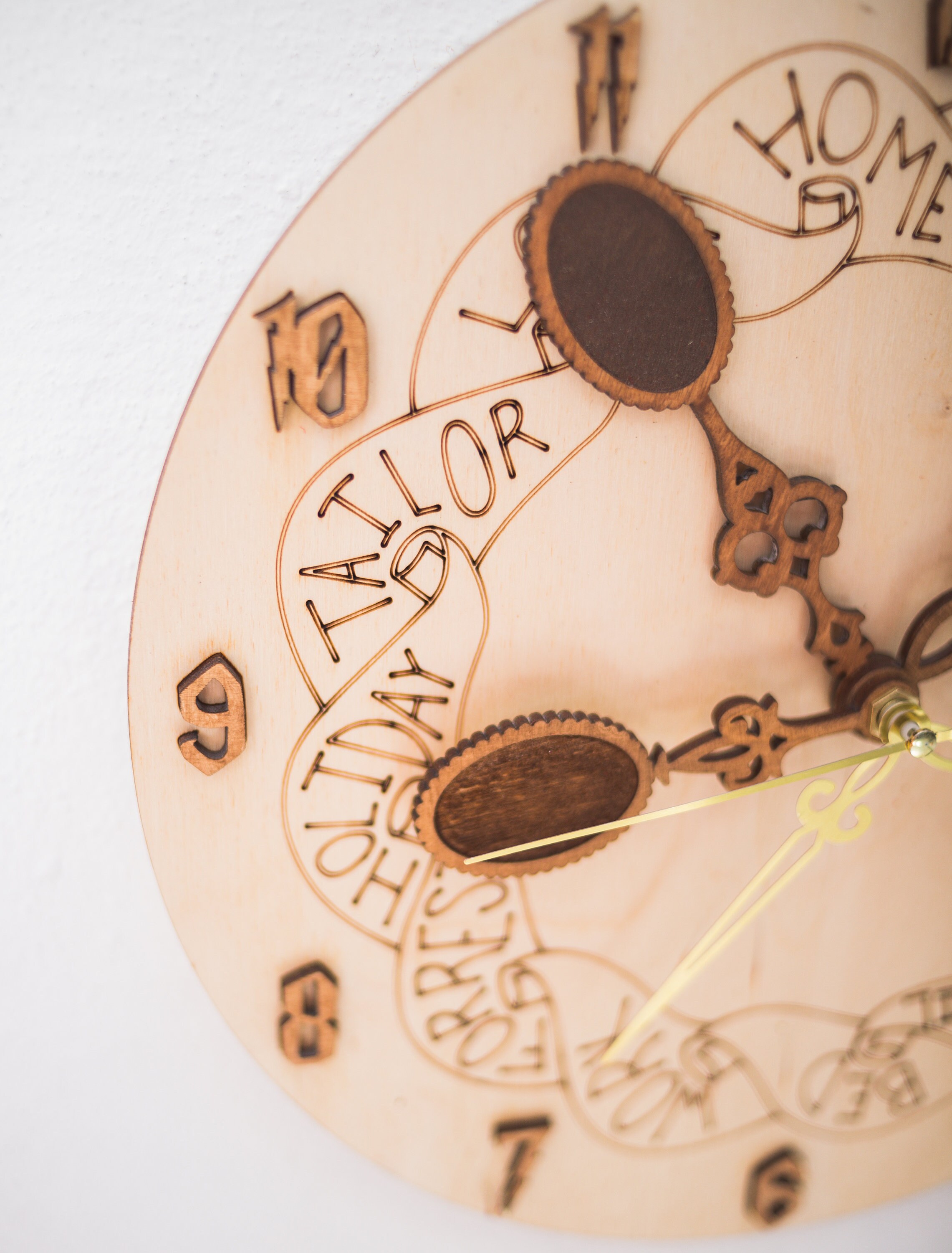 Weasley Wall Clock With Spoons Etsy