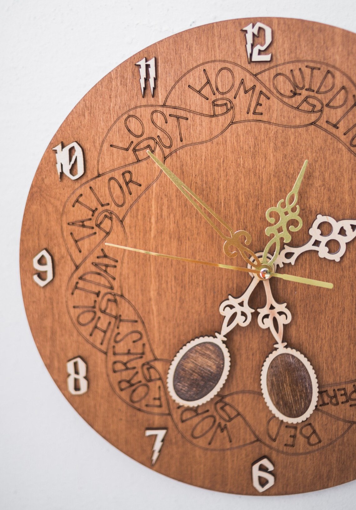 Weasley Wall Clock With Spoons Etsy