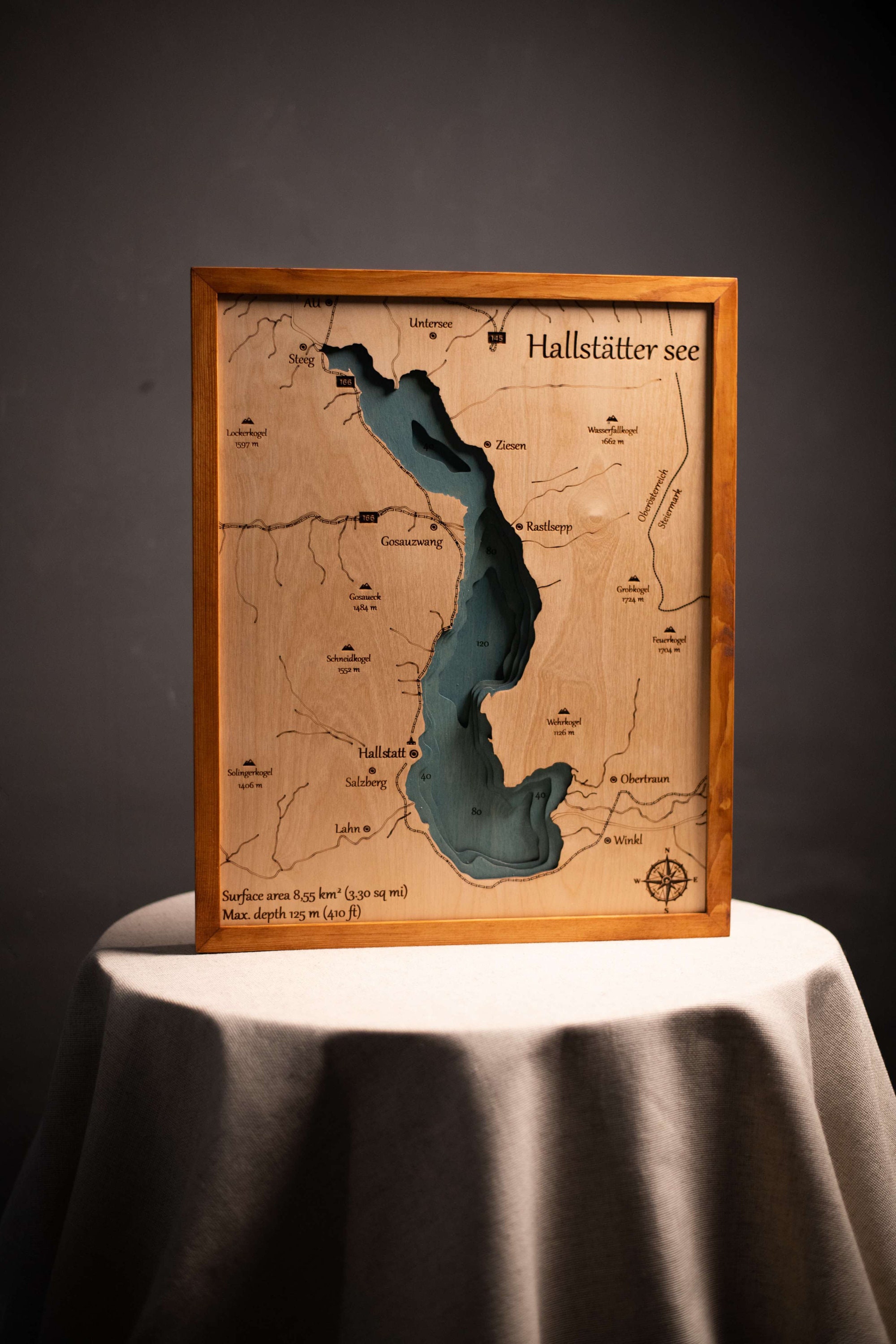 Custom 3D Lake Map Office Wall Decor Wood Wall Art Art Etsy