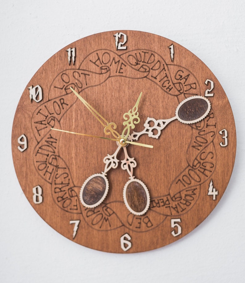 Weasley Wall Clock With Spoons Etsy