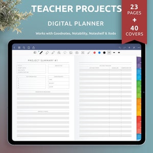 Teacher Projects Digital Planner for Goodnotes / Notability, iPad ...