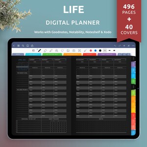 Life Digital Planner for GoodNotes, Notability (iPad/Android)