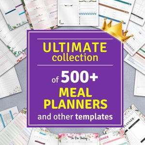 Weekly Meal Planner Printable Templates Collection, A5 Family Meal Plan ...