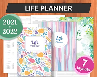2025 Life Planner, Undated Weekly, Monthly, Expense Tracker, A5 Hardcover