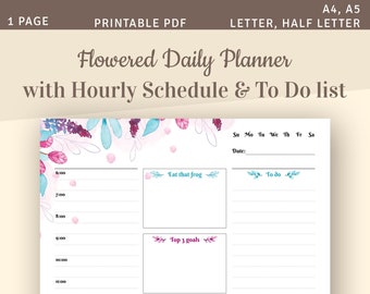 Daily Hourly Schedule Planner - Etsy UK