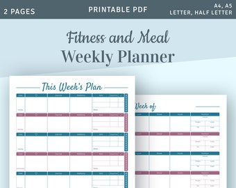 Weekly Food Diary Template Weekly Menu Planner Meal Planner
