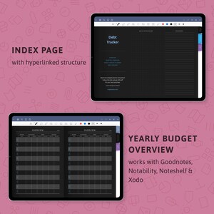 Digital Debt Tracker, Budget Planner for Goodnotes / Notability, Xodo ...