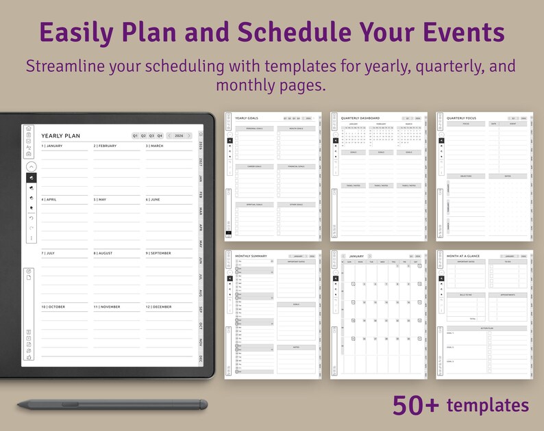 Kindle Scribe Business Meeting Notes: Hyperlinked Planner PDF imagen 7