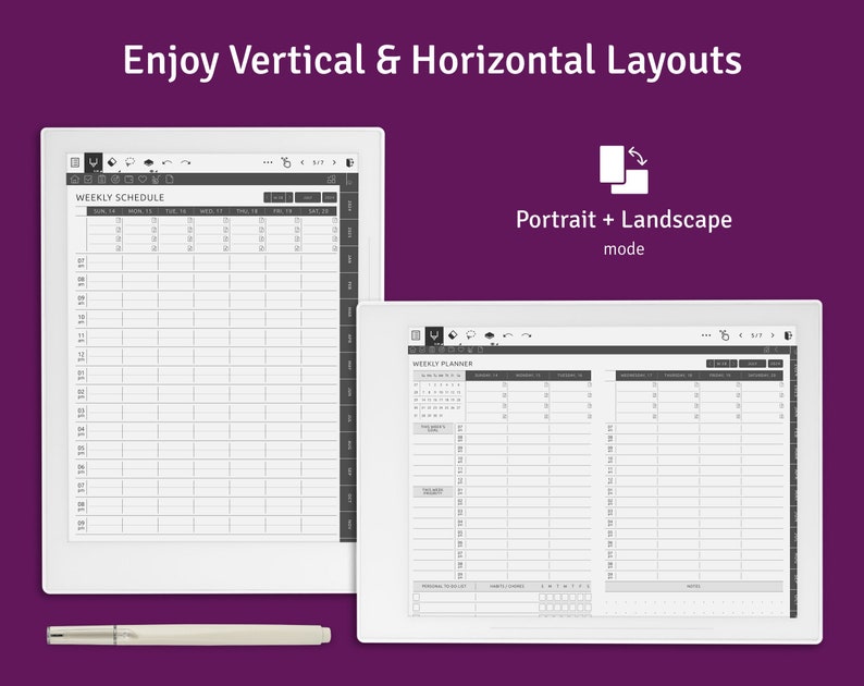 Supernote Ultimate Planner 2024 2025, Digital Hyperlinked PDF, Supernote A5X / A6X Templates image 9