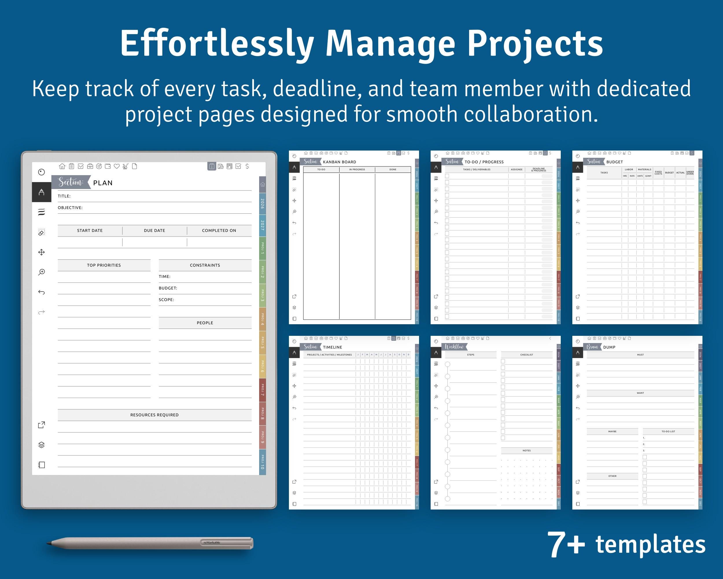 Ultimate Planner for Remarkable Paper Pro Move 2026 + 2027: Hyperlinked ...