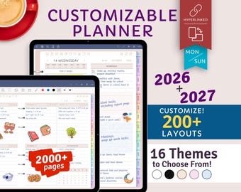 デジタルプランナー 2026～2027 | GoodNotes、Notability、Samsung Notes対応のハイパーリンク付きPDF