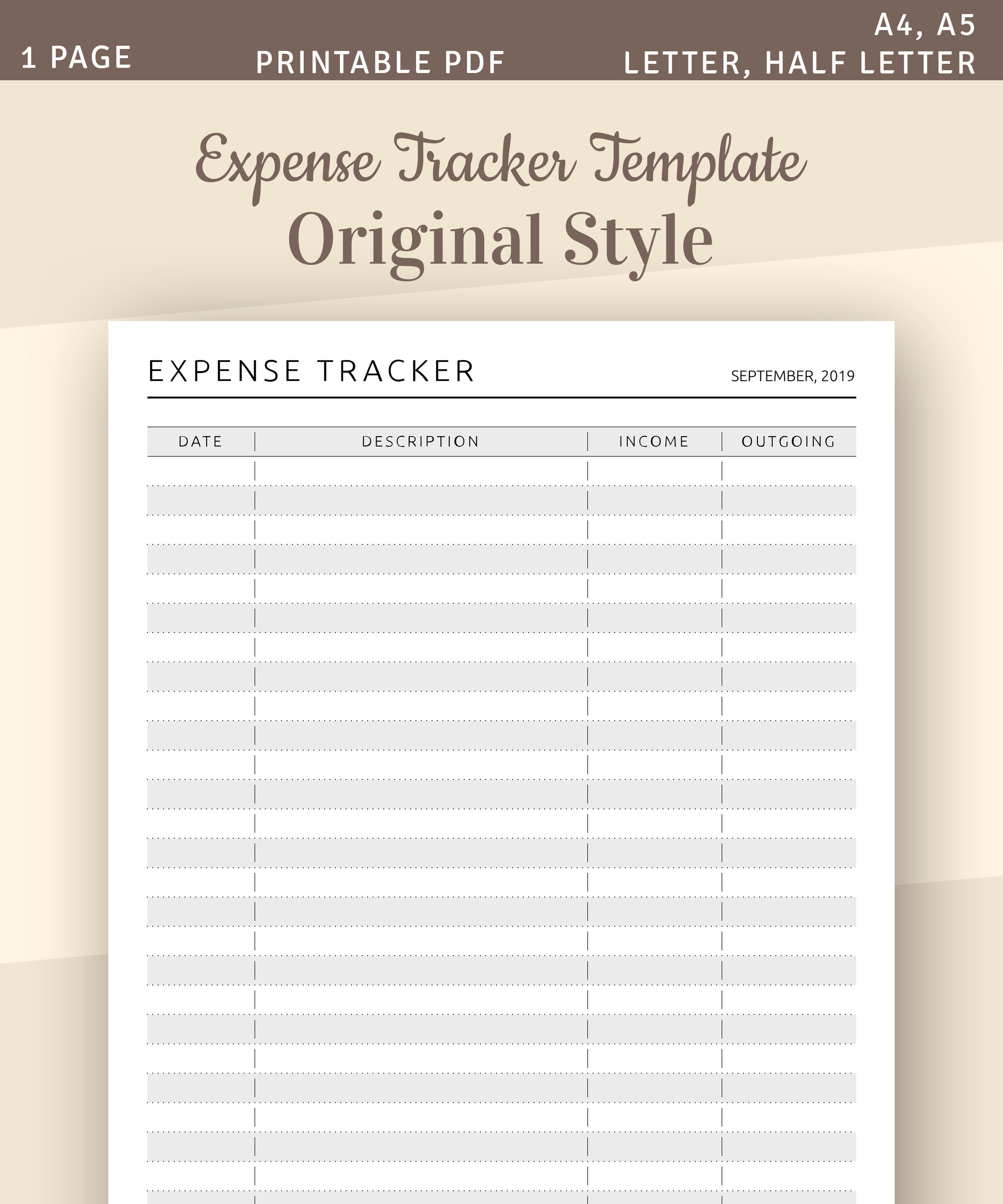 Paper Party Supplies Paper Calendars Planners Expense Tracker Pdf