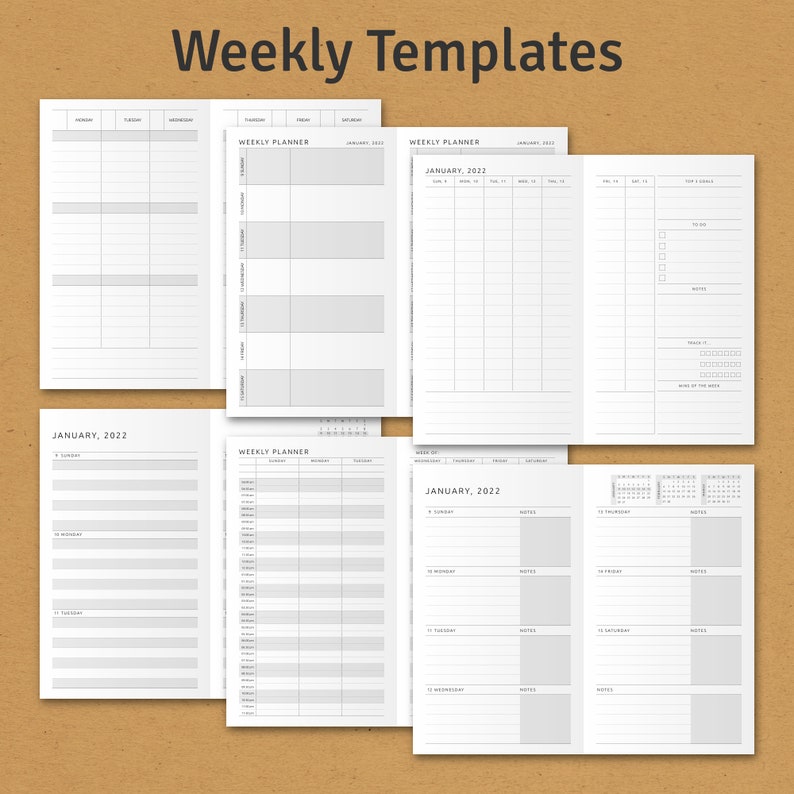 A6 Traveler's Notebook Inserts Collection 150 Printable Etsy