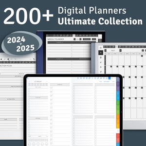 Digital Planners - Ultimate Collection Bundle for iPad, Android, reMarkabe, BOOX Note Air, Supernote, Kindle Scribe, Goodnotes, Notability