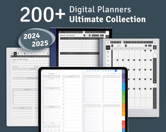 Digital Planners - Ultimate Collection Bundle for iPad, Android, reMarkabe, BOOX Note Air, Supernote, Kindle Scribe, Goodnotes, Notability