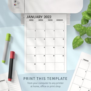 January 2024 to December 2024 Monthly Calendar Printable, Monthly Planner Template image 7