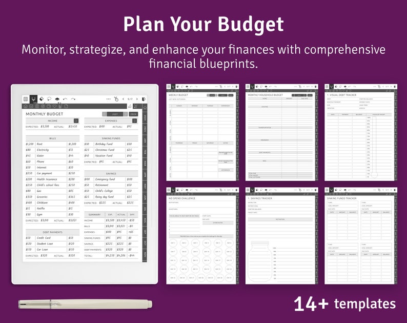 Supernote Ultimate Planner 2024 2025, Digital Hyperlinked PDF, Supernote A5X / A6X Templates image 7