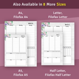 Weekly Schedule Template for Happy Planner Classic / Big / Mini ...
