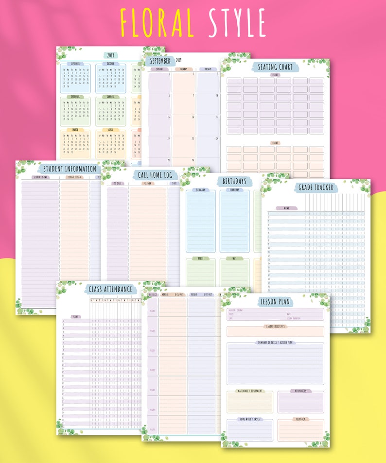 Teacher Planner 2023 2025 Lesson Planner Teacher Organizer Etsy