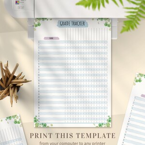 Printable Teacher Grade Tracker Template (A4, A5, Letter, Half Letter PDF) image 5