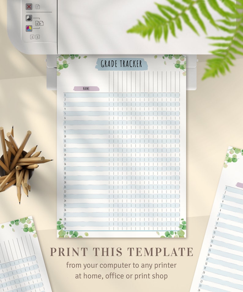 Printable Teacher Grade Tracker Template (A4, A5, Letter, Half Letter PDF) image 5
