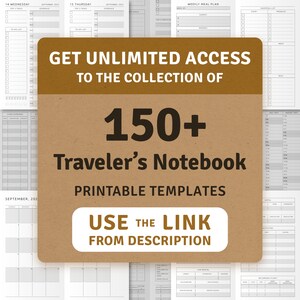 Monthly Budget and Expense Tracker Template for Traveler's Notebook ...