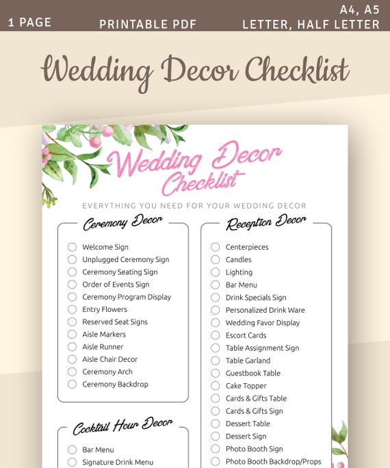  A Complete List of our Free, Simple Wedding Decor  Items that Make an Impact