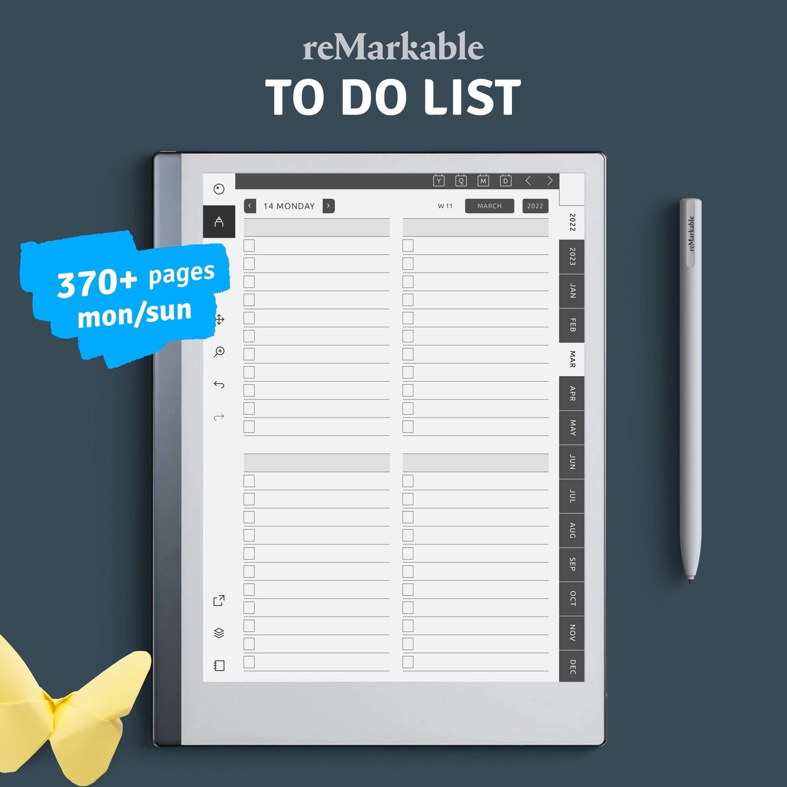 Remarkable to Do List Template Hyperlinked Digital Planner - Etsy