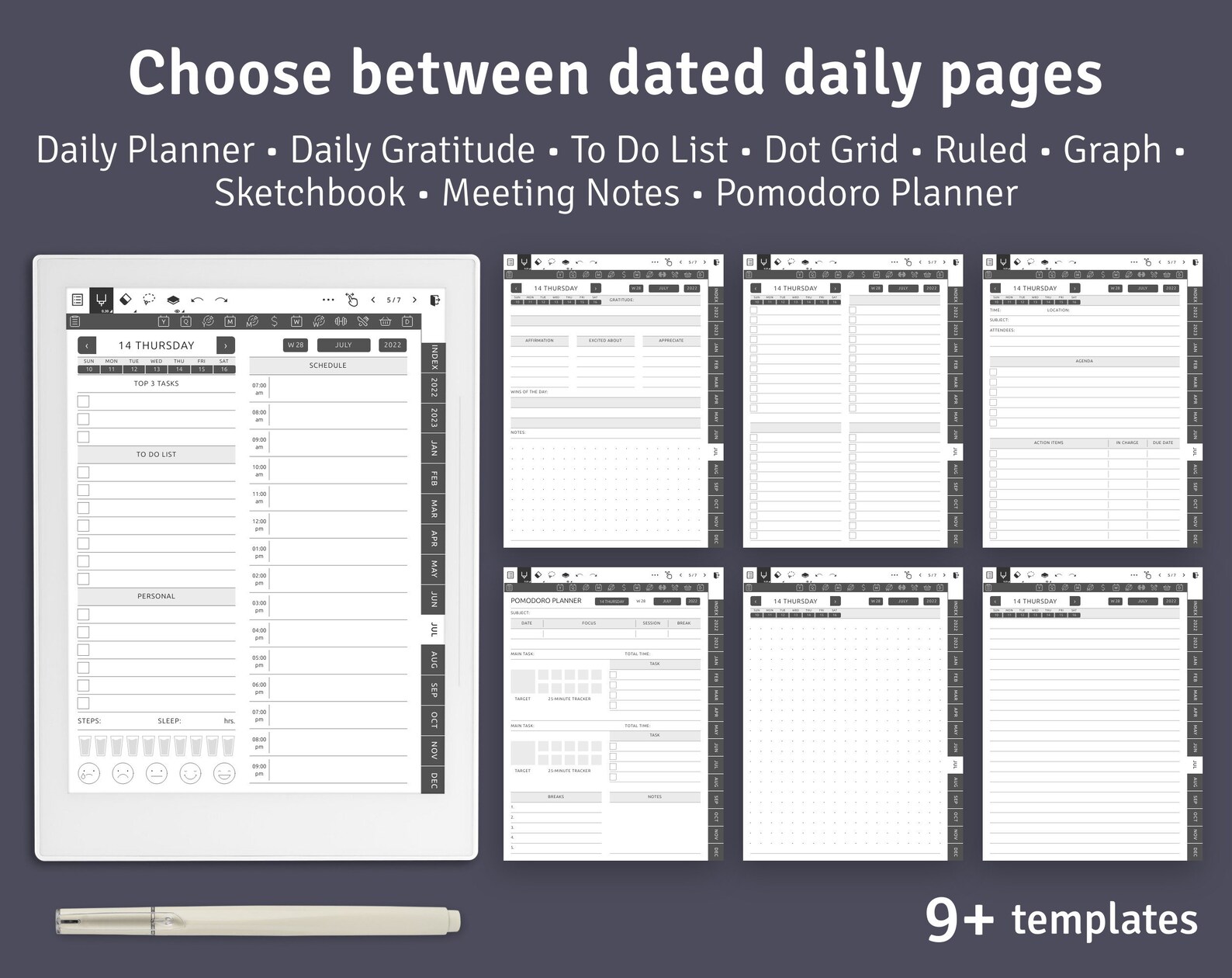 Supernote Ultimate Planner 20232024 Digital Hyperlinked PDF Etsy