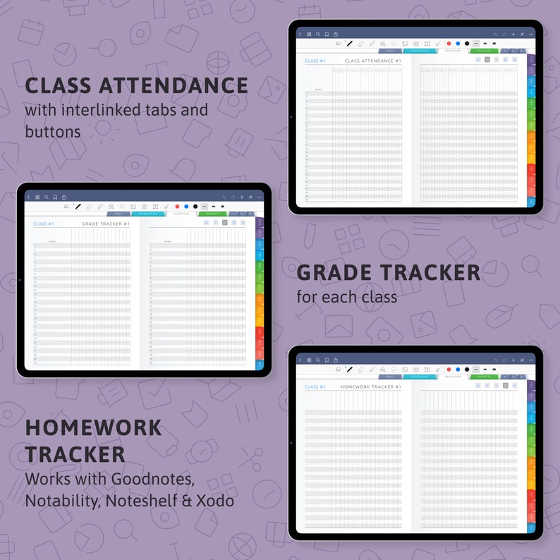 Digital Teacher Planner for Goodnotes Notability Lesson Plan Etsy