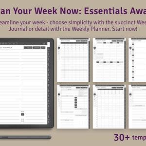 Kindle Scribe Digital Planner Bundle 2024 2025 Ultimate Collection Pack, Kindle templates, planners, meetings notes, to do, daily, fitness image 3
