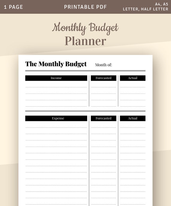 BUDGET PLANNER imprimable - 62 feuilles budget mensuel  Planner francais,  Planificateur de budget, Budget francais