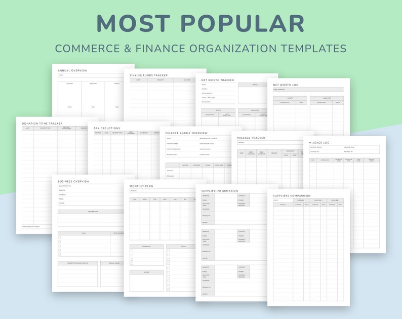 Small Business Planner Ultimate Bundle 90 Printable Etsy