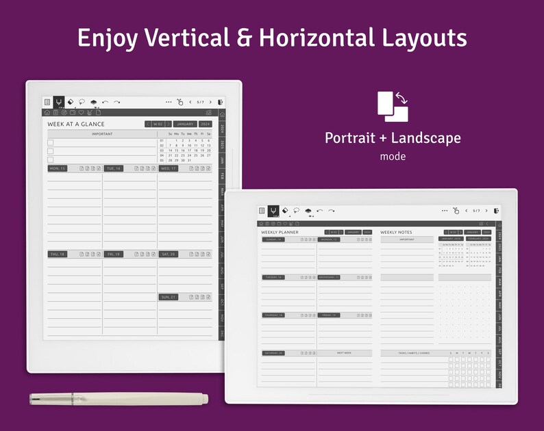 Supernote ADHD Planner 2025 - 2026, Digital Hyperlinked PDF, Supernote ...