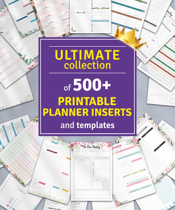 500+ Printable Planner Inserts, A5 Planner Templates (PDF)