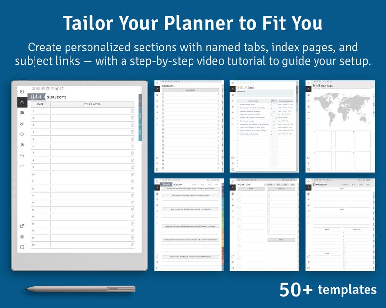 ADHD Planner for Remarkable 2, Paper Pro, 1, Move. Focus & Daily ...