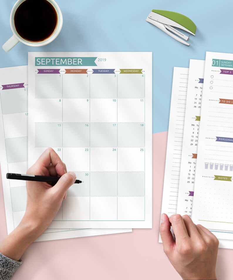 2022 Daily Planner Printable Agenda Inserts Day Organizer Etsy