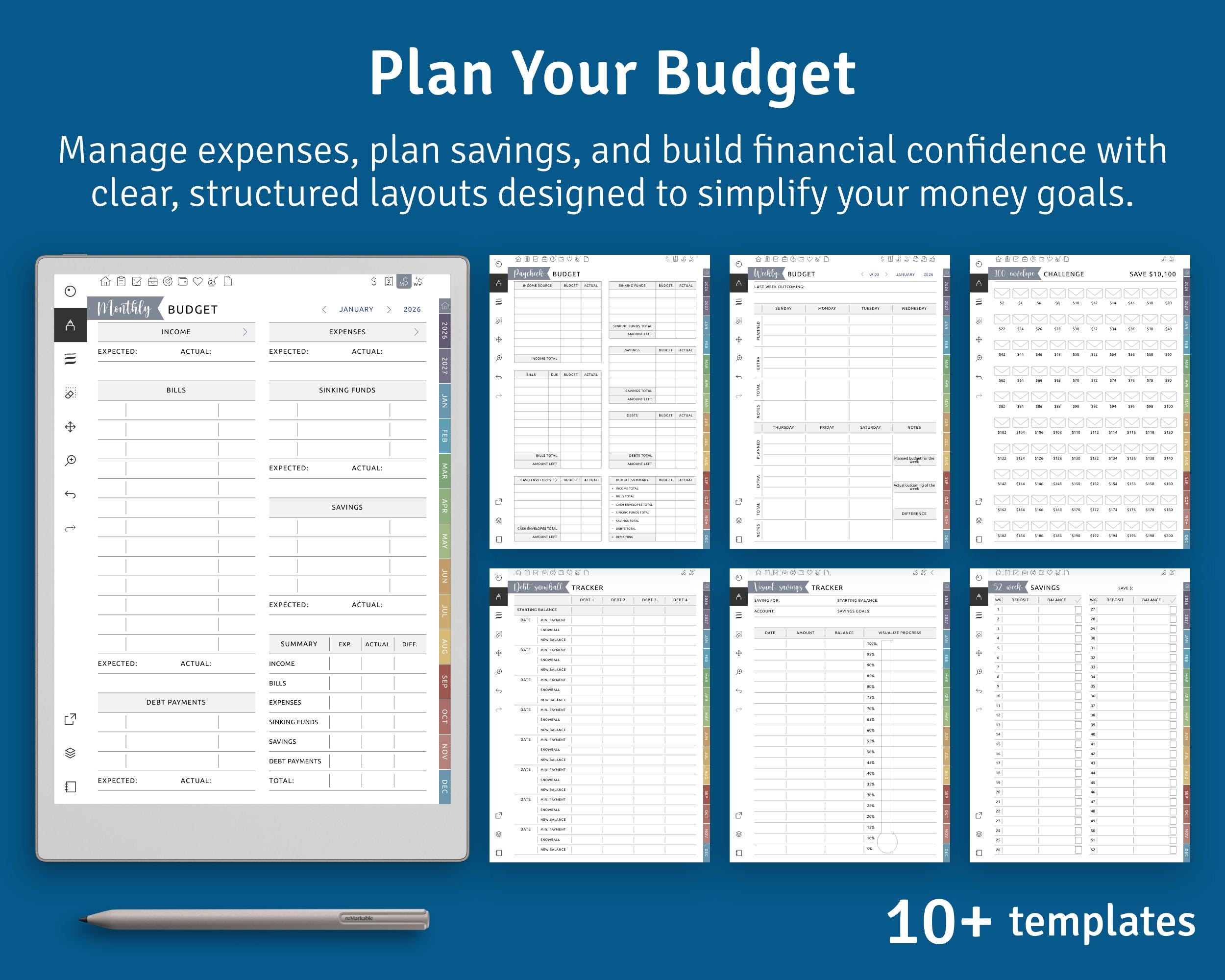 Ultimate Planner for Remarkable Paper Pro Move 2026 + 2027: Hyperlinked ...