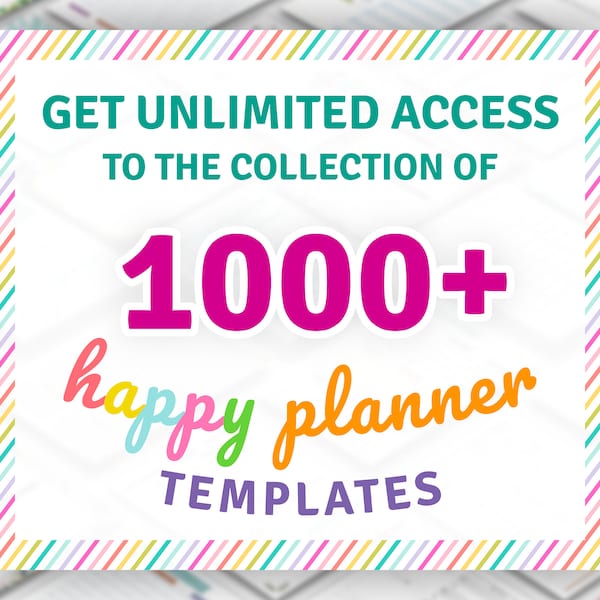 1000+ Happy Planner Templates, Printable and Digital, HP Inserts & Covers 2026-2027