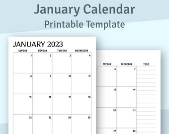 Printable Calendar Monthly 2024 2025, Month on Two Page Planner, Minimalist Printable Monthly Calendar Template, Year Calendar PDF Insert