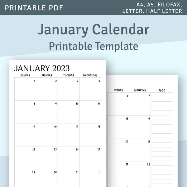 2025 Two Page Calendar Inserts Etsy