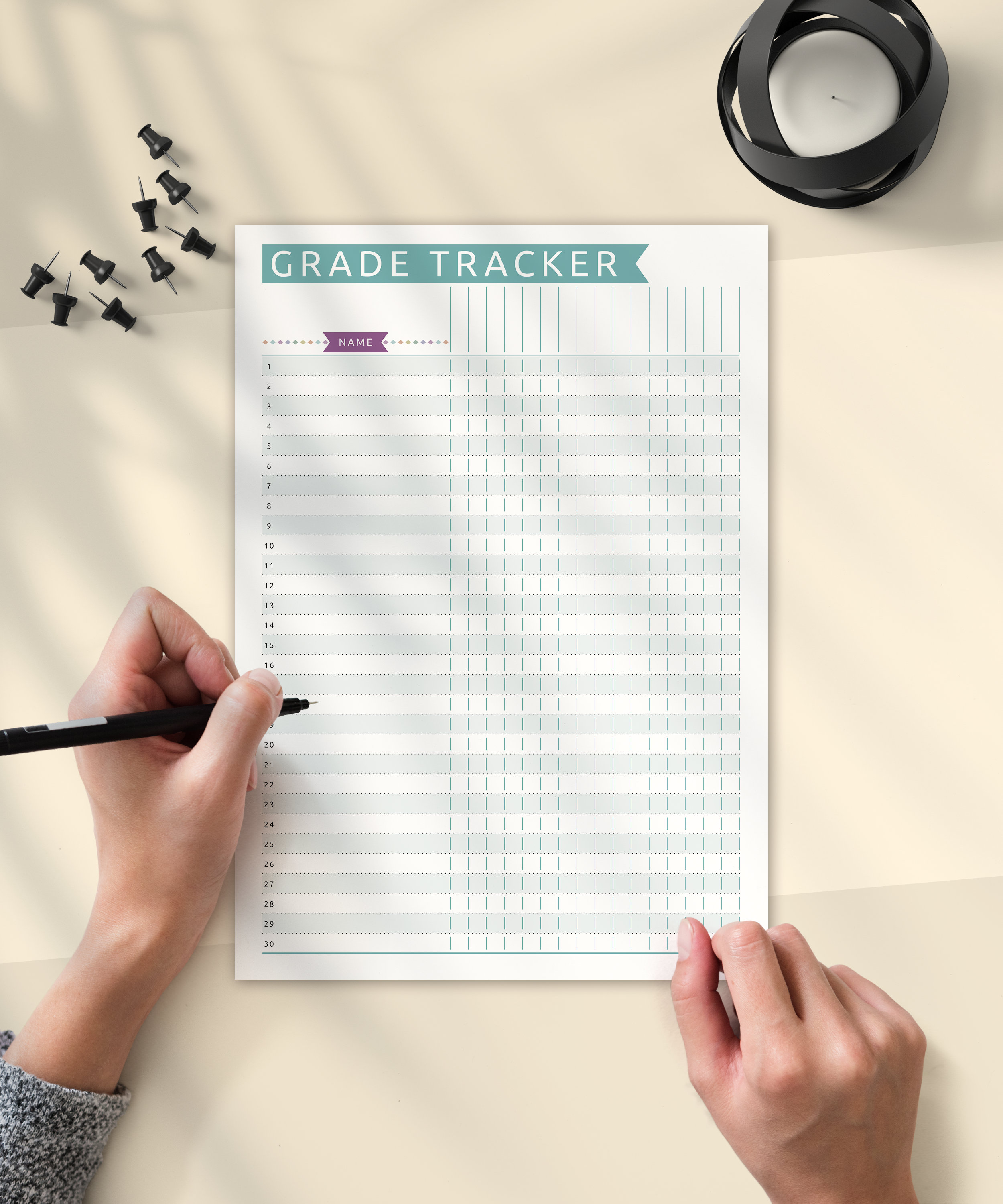 Printable Grade Tracker Template, Teacher Planner (PDF) - Etsy